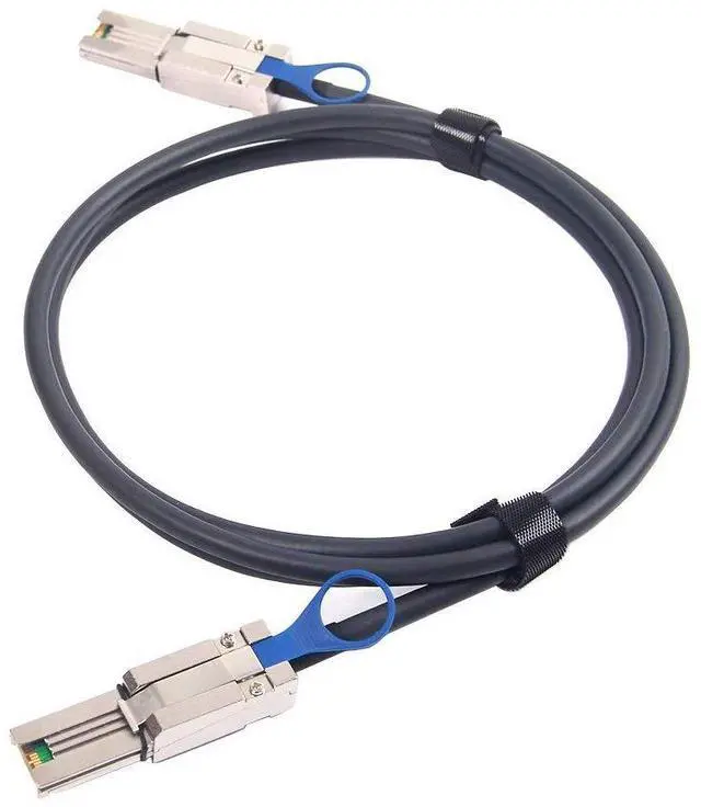 Alt view image 4 of 4 - SFF-8088 to SFF-8088 External Mini SAS HD Cable, 3G/6Gbps SAS2.0 26Pin Hybrid Cable Attached SCSI for Raid, DAS, and Servers, 100-Ohm, 2-m(6.6ft)