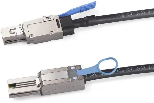 Alt view image 5 of 6 - SFF-8644 to SFF-8088 Mini SAS HD Cable, 6Gbps External 26Pin SAS2.0 Hybrid Cable for RAID/Server/Data Center, 100-Ohm, 2m/6.6ft