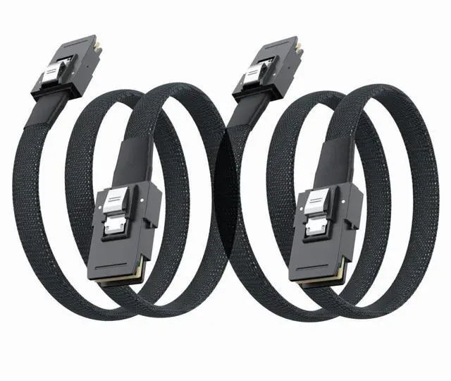 Main image of SFF-8087 to SFF-8087 6G Internal Mini SAS Cable for Server Backplane/RAID Card, Hot-Swap Ready with SATA Compatibility, 100-Ohm, 0.5-m(1.6ft), 2 Pack