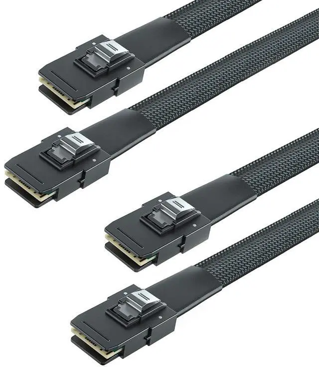 Alt view image 2 of 6 - SFF-8087 to SFF-8087 6G Internal Mini SAS Cable for Server Backplane/RAID Card, Hot-Swap Ready with SATA Compatibility, 100-Ohm, 0.5-m(1.6ft), 2 Pack