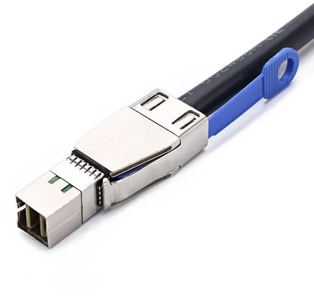 Alt view image 3 of 5 - SFF-8644 to 4 Sata 7 Pin Cable, External Mini SAS HD SFF-8644 to 4 Port SATA Cable, Hard Disk Data Server Raid Cable 1 Meter 3.2 FT