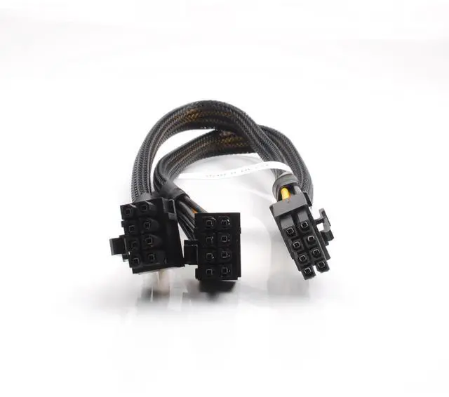 Alt view image 3 of 4 - Power Cable 8pin to Dula 6+2pin Power Adapter Cable for D.ell PowerEdge R530 R720 R720XD R730 R730XD T620 T630 T640 and NVIDIA Tesla GPU J30DG, Cable Length 35cm