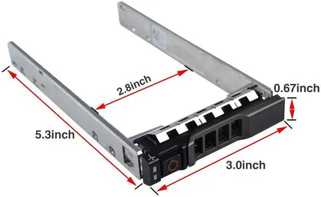 Alt view image 5 of 5 - Hard Drive Tray Caddy 2.5" SSD HDD Caddy G176J 0G176J Hard Drive Bracket SAS SATA Caddy Compatible for D.ell PowerEdge R720 R630 R730 R830 R930 T430 T440 T640 R720XD, 4 Pack