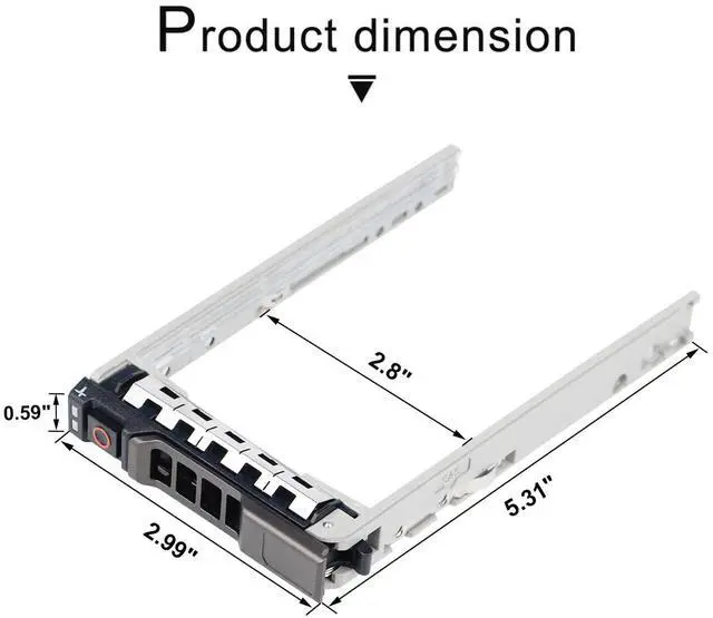 Alt view image 2 of 6 - Hard Drive Bracket 2.5" SSD Mount G176J HDD Caddy SAS SATA Hard Drive Tray Caddy Compatible with D.ell PowerEdge R610 R620 R710 T710 R720 R815 R820, 4 Pack