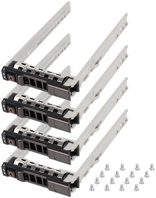 Main image of Hard Drive Bracket 2.5" SSD Mount G176J HDD Caddy SAS SATA Hard Drive Tray Caddy Compatible with D.ell PowerEdge R610 R620 R710 T710 R720 R815 R820, 4 Pack