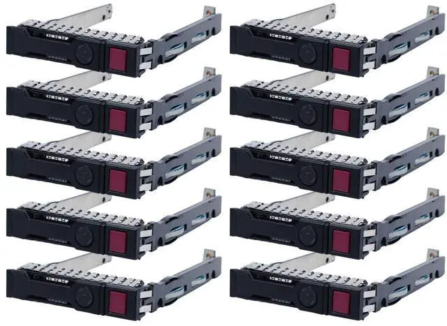 Main image of 10-Pack Hard Drive Tray Caddy 2.5 SSD Caddy 651687-001 651699-001 Hard Drive Bracket Compatible with HP Proliant DL380 DL380p DL560 ML310e ML350e ML350p Gen8 DL120 DL160 DL380 DL350 DL360 Gen9