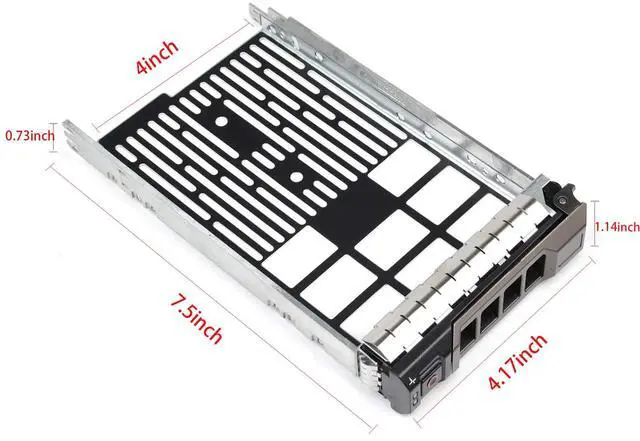 Alt view image 3 of 7 - Pack-4, Hard Drive Tray Caddy for D.ell Poweredge Series 11/12/13 Generation Models 3.5" SAS/SATA R320 R430, R530, R730, T430, T630, R420, R520, R720, T420, T620, R410, R510, R710, T410, T610 T710