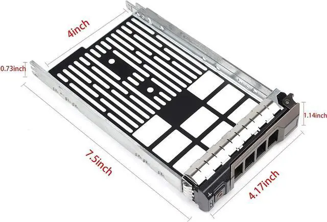 Alt view image 3 of 7 - Hard Drive Tray Caddy 3.5" SAS SATA SSD Caddy F238F 0F238F SSD Bracket Compatible for D.ell PowerEdge 14th/13th/12th/11th Generation T340 T440 T640 R530 R730 R930 R520 R720 R720XD, 10 Pack