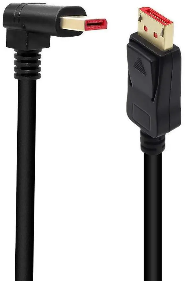 Alt view image 7 of 7 - Vszerda Right Angle Displayport 1.4 Cable, Male to Male Corner DP 1.4 Cable Support 8K/60Hz, 4K@144Hz for DP Interface. 6FT/1.8M