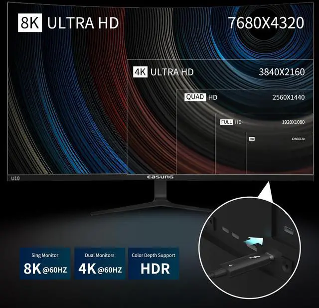 Alt view image 2 of 7 - Vszerda 40Gbps Thunderbolt 4 Cable 2.3ft, Supports 8K Display/ 100W Charging USB C to USB C Cable 0.7M, for USB4 Thunderbolt 3 MacBooks iPad Pro/Air Hub Docking SSD Enclosure