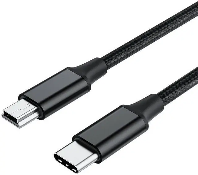 Main image of 3.3FT USB Type C to Mini USB Cable, 1M Braided USB C to Mini 5-Pin Charging Cord, Supports OTG Sync Data for Digital Camera, Driving Recorder, MP3 Player, GPS Receiver and More Mini B Devices