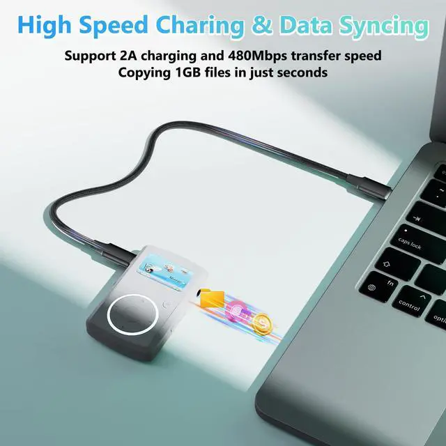 Alt view image 6 of 7 - 3.3FT USB Type C to Mini USB Cable, 1M Braided USB C to Mini 5-Pin Charging Cord, Supports OTG Sync Data for Digital Camera, Driving Recorder, MP3 Player, GPS Receiver and More Mini B Devices