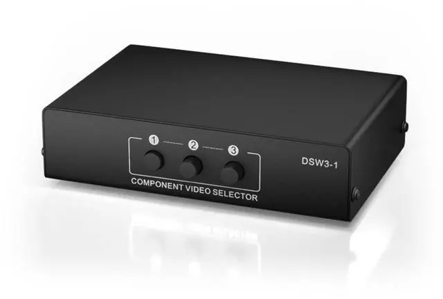 Alt view image 7 of 7 - 3 in 1 Out Component AV Video Switch Box 1080P, 3 Port 5 RCA 3-Way YPbPr Cable RGB Component Switch, Composite L/R Audio AV Splitter Selector Switcher Converter for Xbox Wii PS3/2/1 SNES DVD STB HDTV