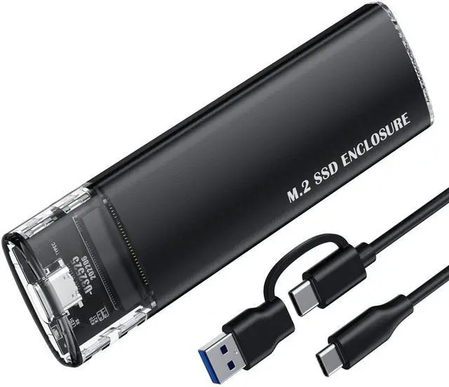 Main image of M.2 NVME SATA SSD Enclosure Adapter, 10Gbps USB 3.1 Gen 2 Type C NVME Enclosure for M.2 NVMe PCIE M-Key / B+M SATA B+M Key Sizes 2230 2242 2260 2280 SSD