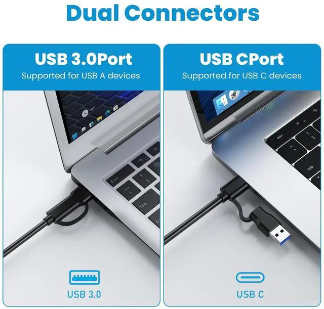 Alt view image 6 of 7 - M.2 NVME SATA SSD Enclosure Adapter, 10Gbps USB 3.1 Gen 2 Type C NVME Enclosure for M.2 NVMe PCIE M-Key / B+M SATA B+M Key Sizes 2230 2242 2260 2280 SSD