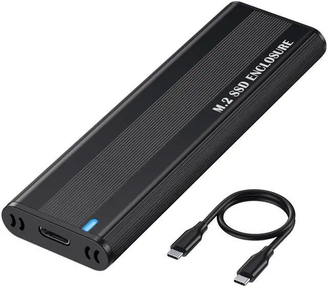 Main image of M2 NVME SATA SSD Enclosure Adapter, USB 3.1 Gen 2 10 Gbps Type C External SSD Case Reader for M.2 NVMe PCIE & SATA M-Key / B+M Supports Sizes 2230 2242 2260 2280