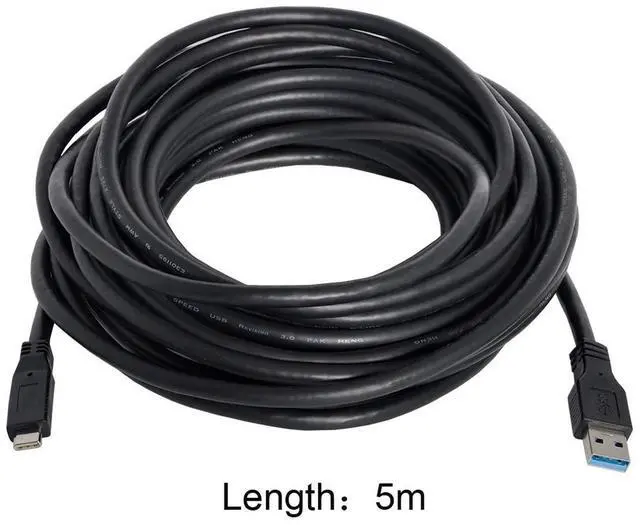 Alt view image 3 of 6 - Vszerda USB C to USB Cable for Tablet & Phone & Hard Disk Drive USB-C USB 3.1 Type C Male to USB3.0 Type A Male Data Cable 16.4ft 5m