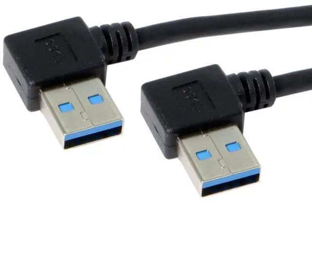 Main image of Vszerda Cable 20cm USB 3.0 Type-A 90 Degree Right Angled to Right Angled Data Cable for Hard Disk Computer