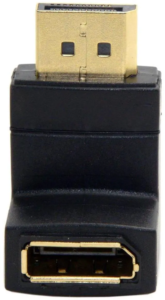 Alt view image 3 of 6 - Vszerda Down Angled 90 Degree DisplayPort Male to Female Extension Adapter 4K 60hz