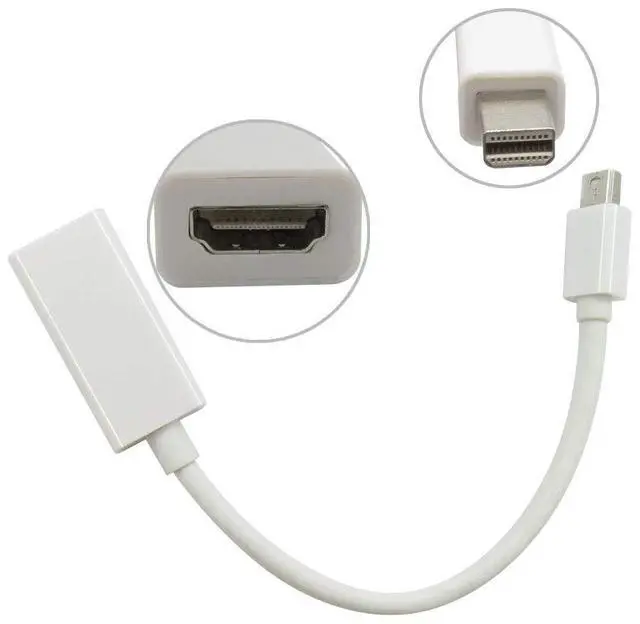 Alt view image 7 of 7 - Vszerda Mini DisplayPort (Mini DP) to HDMI Adapter Cable 0.65ft HDMI to Mini Displayport Cable for Laptop