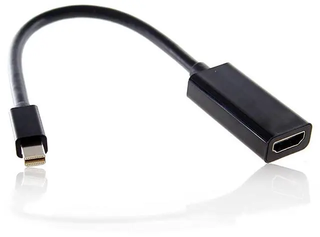 Main image of Vszerda Mini Displayport Mini-DP Port to HDMI Female Audio Video Adapter Cable for MAC 2011 2012 2013 2014 2015 Black