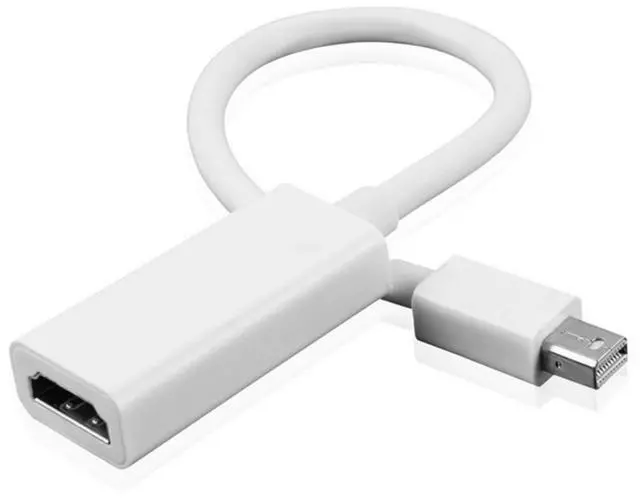 Alt view image 6 of 6 - Vszerda Mini Displayport Port to HDMI Female Adapter Cable with Audio Video for 2011 2012 2013 2014 2015 Laptop