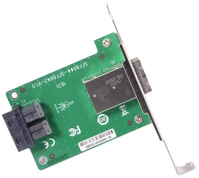 Alt view image 3 of 7 - Vszerda Mini SAS 2 SFF-8644 to 2 SFF-8643 HD Data Server Converter Adapter with Bracket