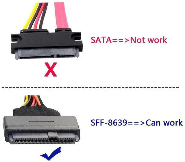 Alt view image 3 of 7 - BUCIER U.2 U2 SFF-8639 NVME PCIe SSD Cable Male to Female Extension 50cm 68pin