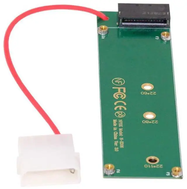 Alt view image 7 of 7 - Vszerda EDSFF 1U Short SSD E1.S Ruler GEN-Z to M.2 NVMe NGFF M-Key 4X Host Carrier Adapter with Power