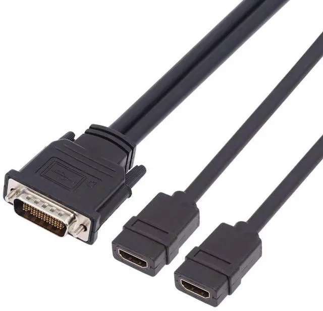 Alt view image 5 of 7 - Vszerda DMS-59Pin 1 to 2 HDMI 1.4 Splitter Extension Cable for PC Graphics Card