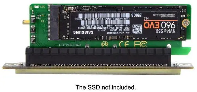 Alt view image 4 of 7 - Vszerda M.2 NVME to PCIe 3.0 X16 Adapter NVME/AHCI SSD to PCI Express Expansion Card Adapter