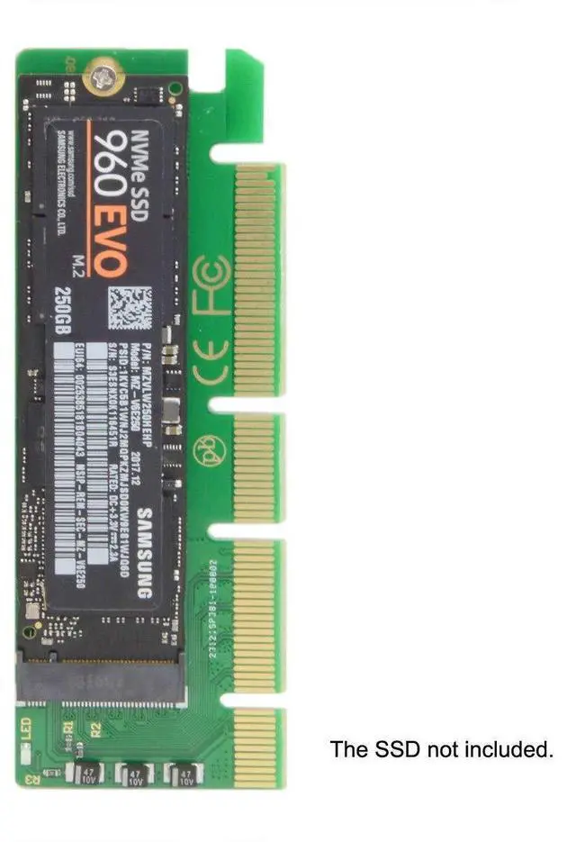 Alt view image 3 of 7 - Vszerda M.2 NVME to PCIe 3.0 X16 Adapter NVME/AHCI SSD to PCI Express Expansion Card Adapter
