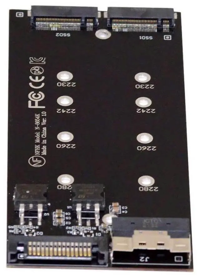 Main image of Vszerda Dual 2X M.2 NVME AHCI to Slimline SFF-8654 8X PCIE Express 3.0 4.0 Raid Card VROC Raid0 Hyper Adapter