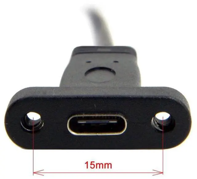 Alt view image 3 of 6 - Vszerda USB 2.0 Front Panel Header 9/10Pin Male to USB C Female Chassis Back Panel Port Extension Cable 17cm with 12cm PCI-E Slot Bracket