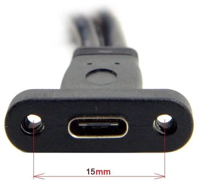 Alt view image 4 of 7 - Vszerda USB 3.0 Front Panel Header 19/20Pin Male to USB C Female Chassis Back Panel Port Extension Cable 0.4M with 12cm PCI-E Slot Bracket