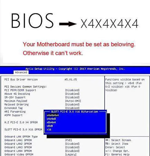 Alt view image 2 of 7 - Vszerda M.2 NVME Gen 3.0 Adapter M.2 NVME AHCI X4 to PCIE Express 3.0 Gen3 X16 Raid Card VROC Raid0 Hyper Adapter