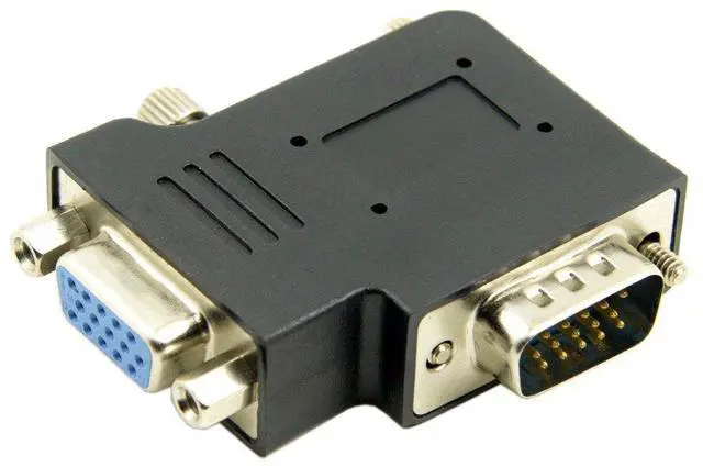 Alt view image 2 of 6 - Vszerda VGA Connectors,VGA SVGA D-Sub HDB15Pin Male to Female 90 Degree Right Angled Gender Changer Video Graphics Array Connector Adapter for Monitor/Projector/Graphics