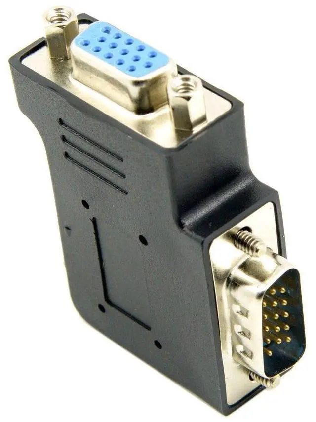 Alt view image 6 of 6 - Vszerda VGA Connectors,VGA SVGA D-Sub HDB15Pin Male to Female 90 Degree Right Angled Gender Changer Video Graphics Array Connector Adapter for Monitor/Projector/Graphics