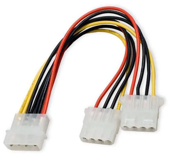 Alt view image 5 of 7 - Vszerda IDE 4Pin 1 to 2 Power Extension Cable 10cm Hard Disk Driver Power Splitter Cable for SSD HDD 5V 12V
