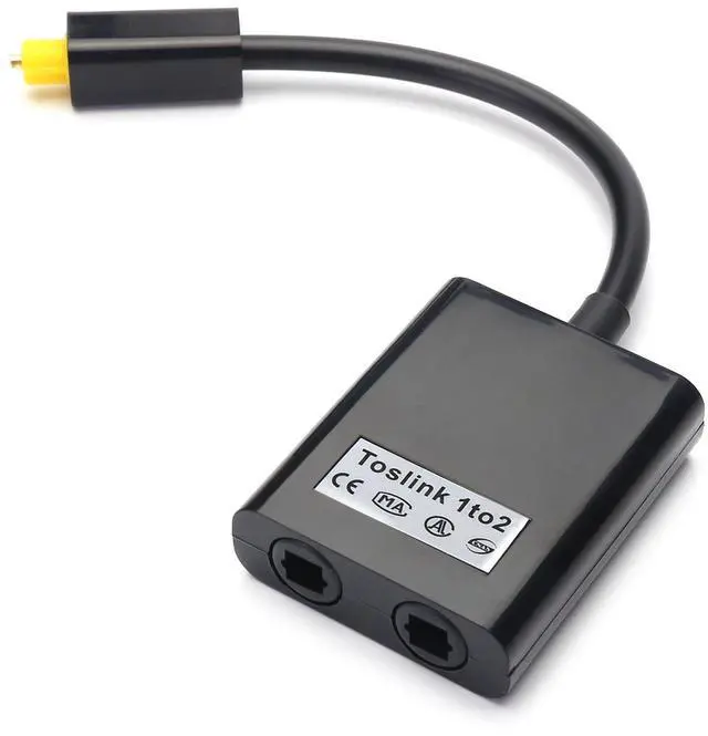 Main image of Vszerda AV Adapter Optical Cable Splitter 1 in 2 Out Toslink Digital Optical Audio Splitter Fiber Optical Splitter