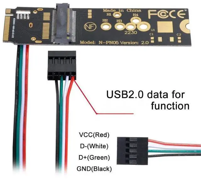 Alt view image 6 of 7 - Vszerda NGFF Key-A/E Card to PCI-E M.2 NGFF Key-M NVME SSD Adapter for AX200