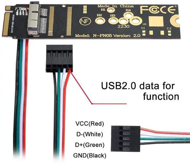 Alt view image 3 of 7 - Vszerda 6 Pin + 12 Pin Card to M.2 NGFF Key-M NVME SSD Adapter for BCM94360CD BCM94360CS BCM943602CS BCM94360CS2