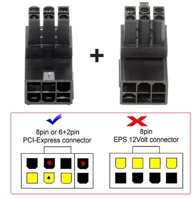 Alt view image 2 of 7 - Vszerda 2 Pack ATX 6Pin 90 Degree Angled GPU Graphics Card Power Connector Adapter