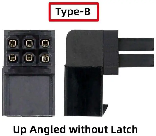 Alt view image 7 of 7 - Vszerda 2 Pack ATX 6Pin 90 Degree Angled GPU Graphics Card Power Connector Adapter