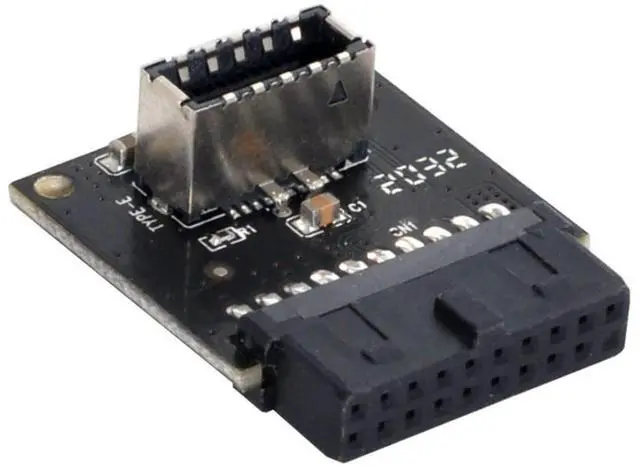 Alt view image 3 of 6 - Vszerda Motherboard USB 3.0 19/20Pin to USB 3.1 Type-E Front Panel Socket Extension Adapter