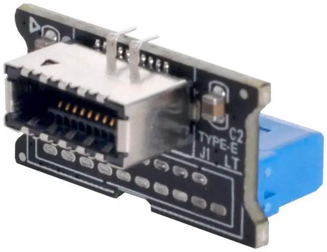 Alt view image 4 of 5 - Vszerda Motherboard 19/20Pin to USB 3.1 Type E Front Panel Vertical Type Socket Converter Adapter