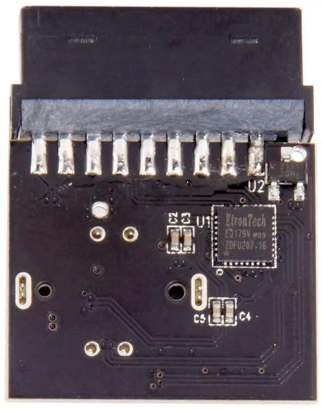 Alt view image 7 of 7 - Vszerda Motherboard 19/20Pin to USB 3.1 Type E Front Panel Socket Converter Adapter with Chip