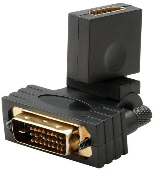 Main image of Vszerda HDMI to DVI Adapter,DVI Male to HDMI Female 180/360 Degree Angled Flip Rotation Gold Plating Bidirectional Converter Adapter for TV, Monitor, Computer