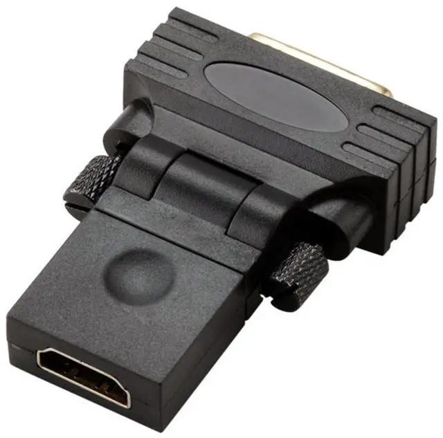 Alt view image 7 of 7 - Vszerda HDMI to DVI Adapter,DVI Male to HDMI Female 180/360 Degree Angled Flip Rotation Gold Plating Bidirectional Converter Adapter for TV, Monitor, Computer