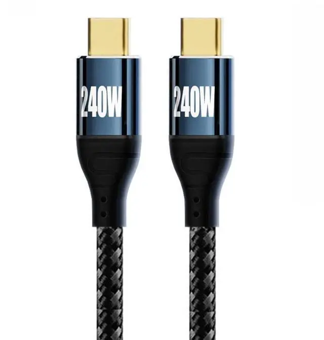 Alt view image 7 of 7 - Vszerda USB C to USB C 240W Cable,USB Type C Male to Male Cable 480Mbps 48V 5A Compatible with USB2.0 100W Charging 2.0M